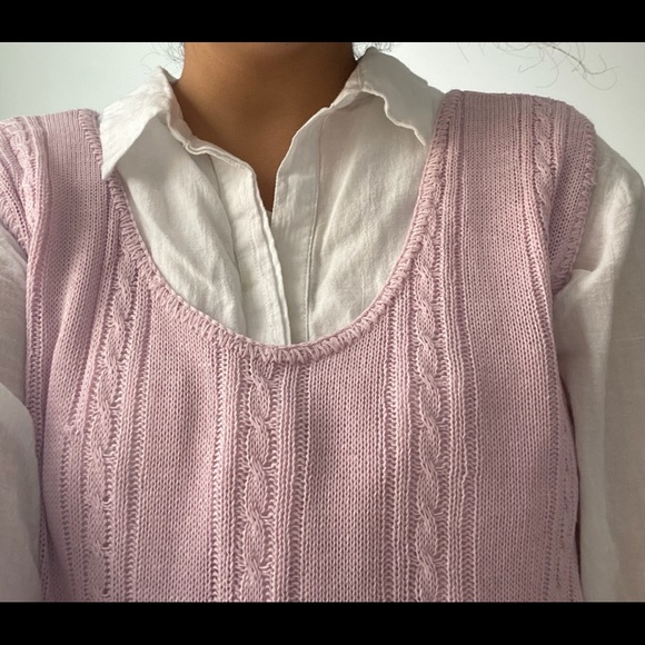 Pink Knitted Tank Top - Picture 3 of 4